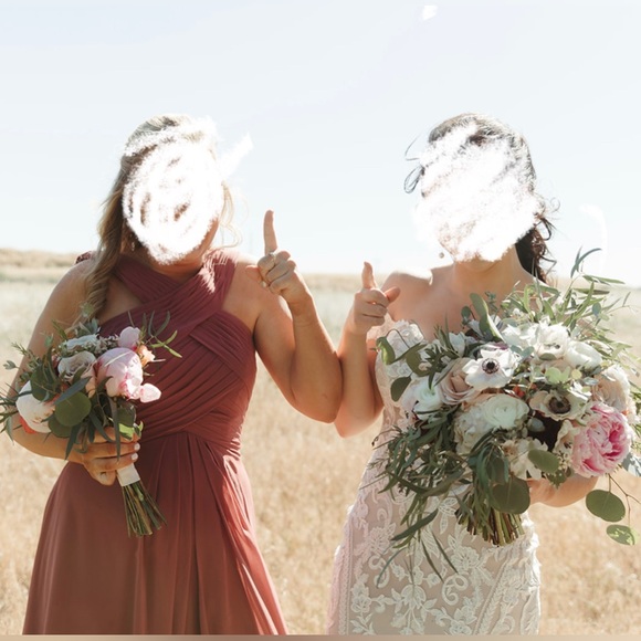 Azazie dusty rose bridesmaid dress - Picture 6 of 8